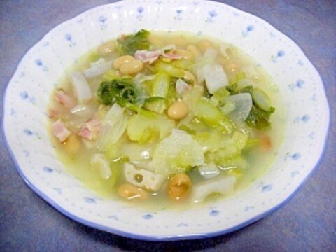 にんにくと野菜のスープ♪